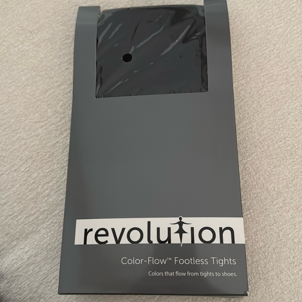 One Pair Revolution Color-Flow Footless Tights - Size MA - Style 1061 - Black